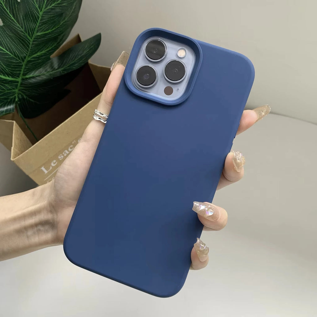 Liquid Silicone Rubber phone case for iphone 17 16 15 14 plus 13 12 11 pro max cover Luxury funda Cute Colors cases carcasa