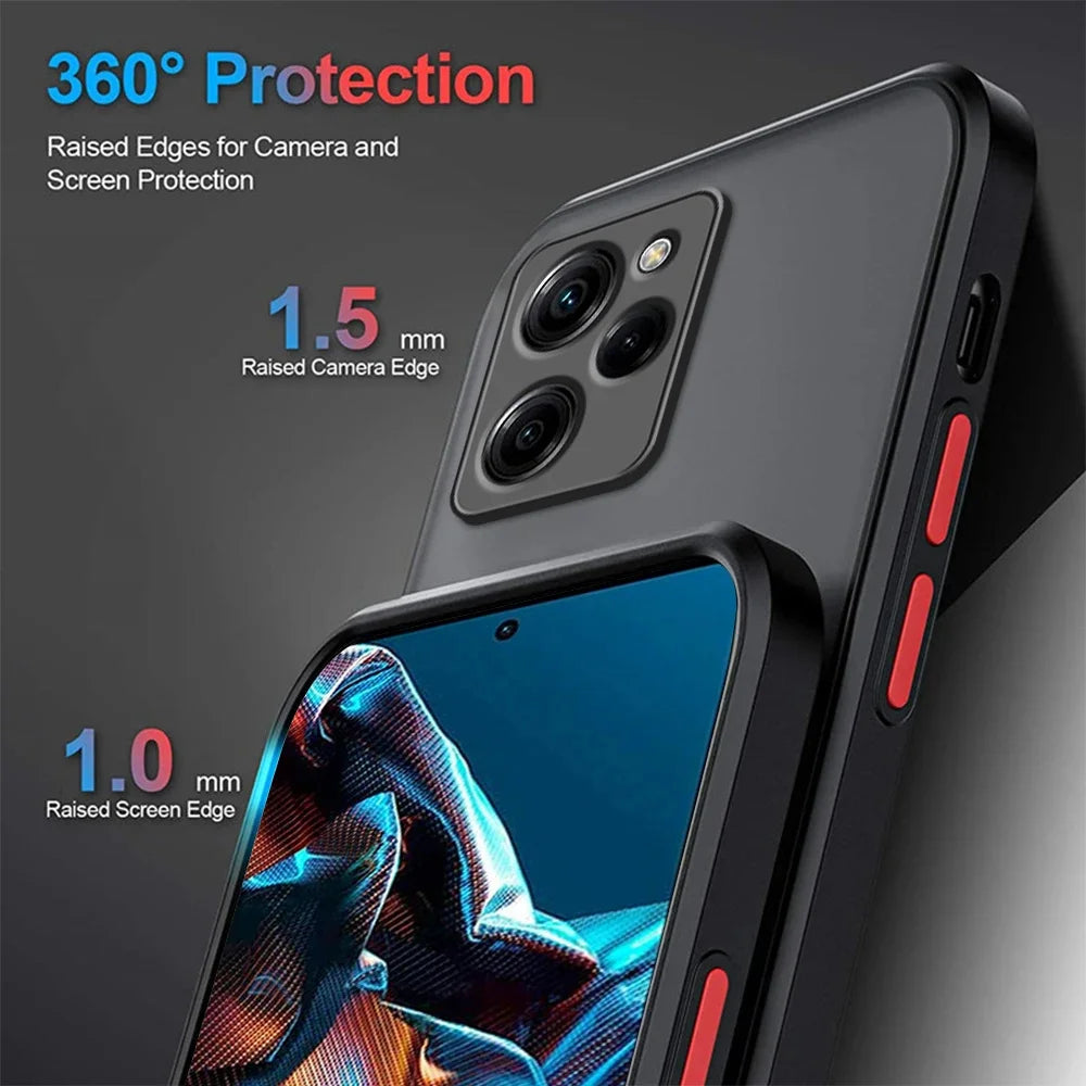 Matte Armor Case for Xiaomi Redmi Note 12 Turbo 13 11 10 Pro Plus  4G 5G Shockproof Bumper Phone Cover on Redmi 12 12C Cover