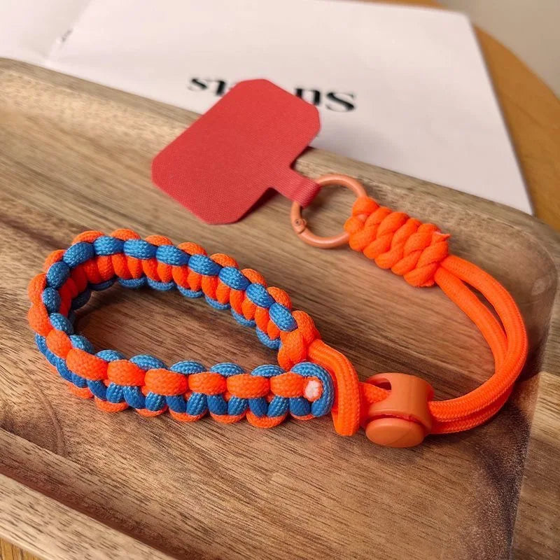 Handwoven Adjustable Mobile Phone Universal Lanyard Wrist Strap Outdoor Sports Convenient Safety Anti-Drop Rope