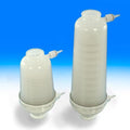 PALL NP6B0201 Supracap 100 depth filter capsule, in-line style, 10 inch length, with single-layer media grade BIO 20 (0.4-1 µm retention rating), 1 to 1½ inch sanitary flange inlet and outlet