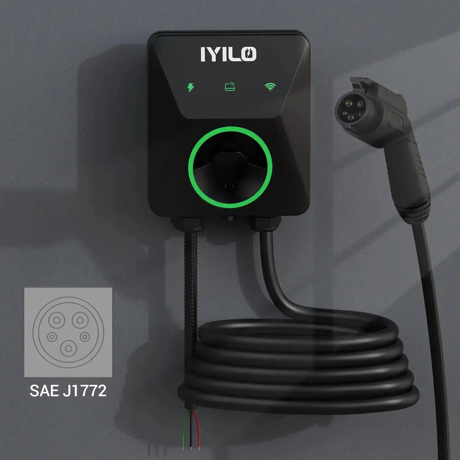 IYILO Level 2 EV Charger J1772 Wall-mounted Hardwired - 48A