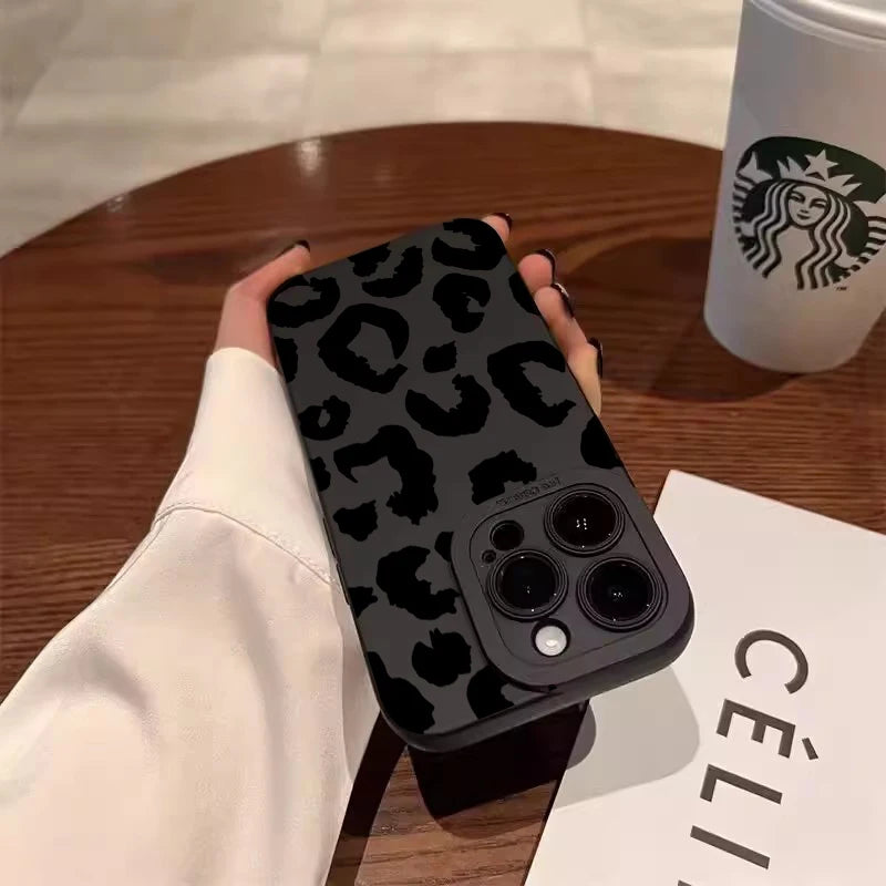 Leopard Design Camera Protective Phone Case for iPhone 16 Cases iPhone 18 17 Air 15 14 13 12 11 Pro Max 16 XR X 7 8 Plus Cover
