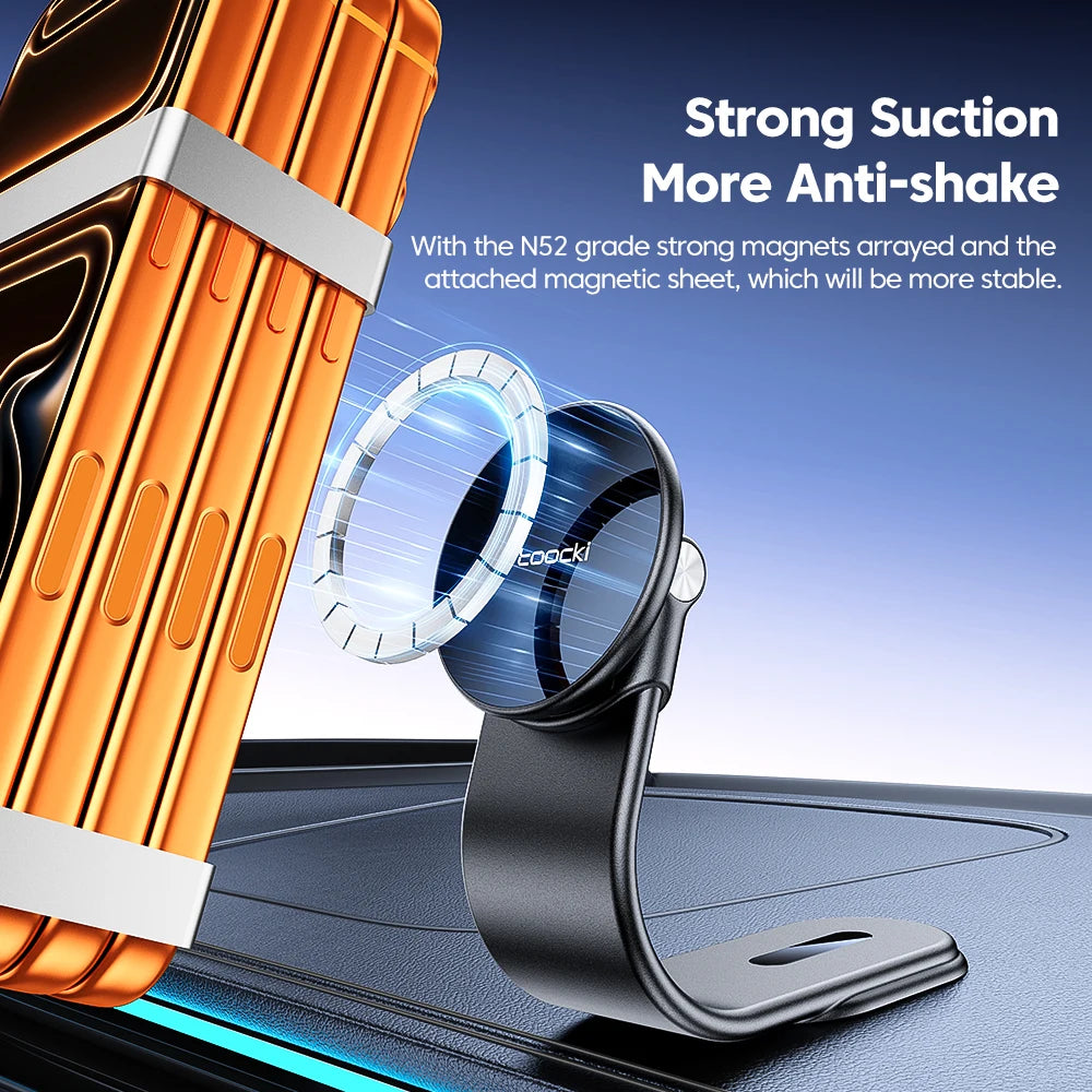 Toocki N52 Strong Magnetic Car Phone Holder Rotation Mobile Bracket GPS Cell Phone Stand in Car For Magsafe For iPhone15 14 13