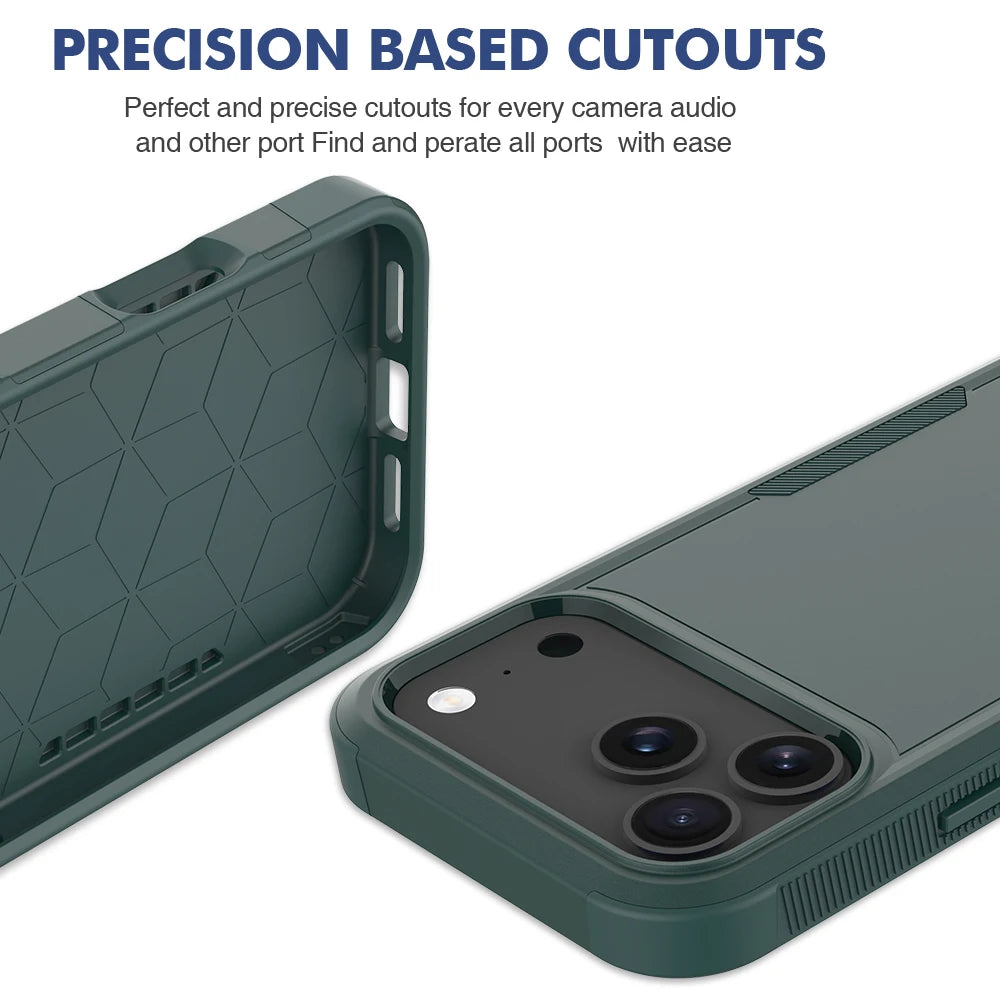 Heavy Duty Military Grade Armor Phone Case For IPhone 17E 16 15 14 Plus 13 Pro Max Otter Tough Box Hard Shockproof Protect Cover