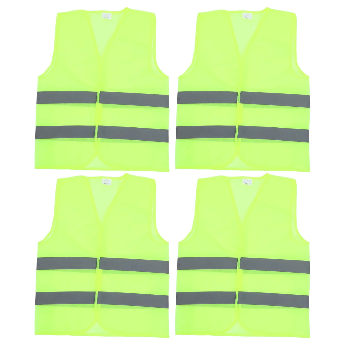 4 PCS High Visibility Cycling Riding Vests Reflective Safety Vests Jackets for Outdoor Construction Work Safety Road Traffic San