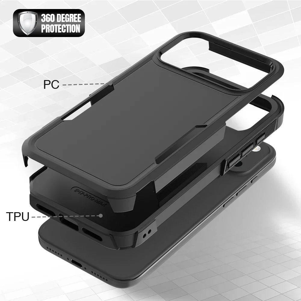 Heavy Duty Military Grade Armor Phone Case For IPhone 17E 16 15 14 Plus 13 Pro Max Otter Tough Box Hard Shockproof Protect Cover