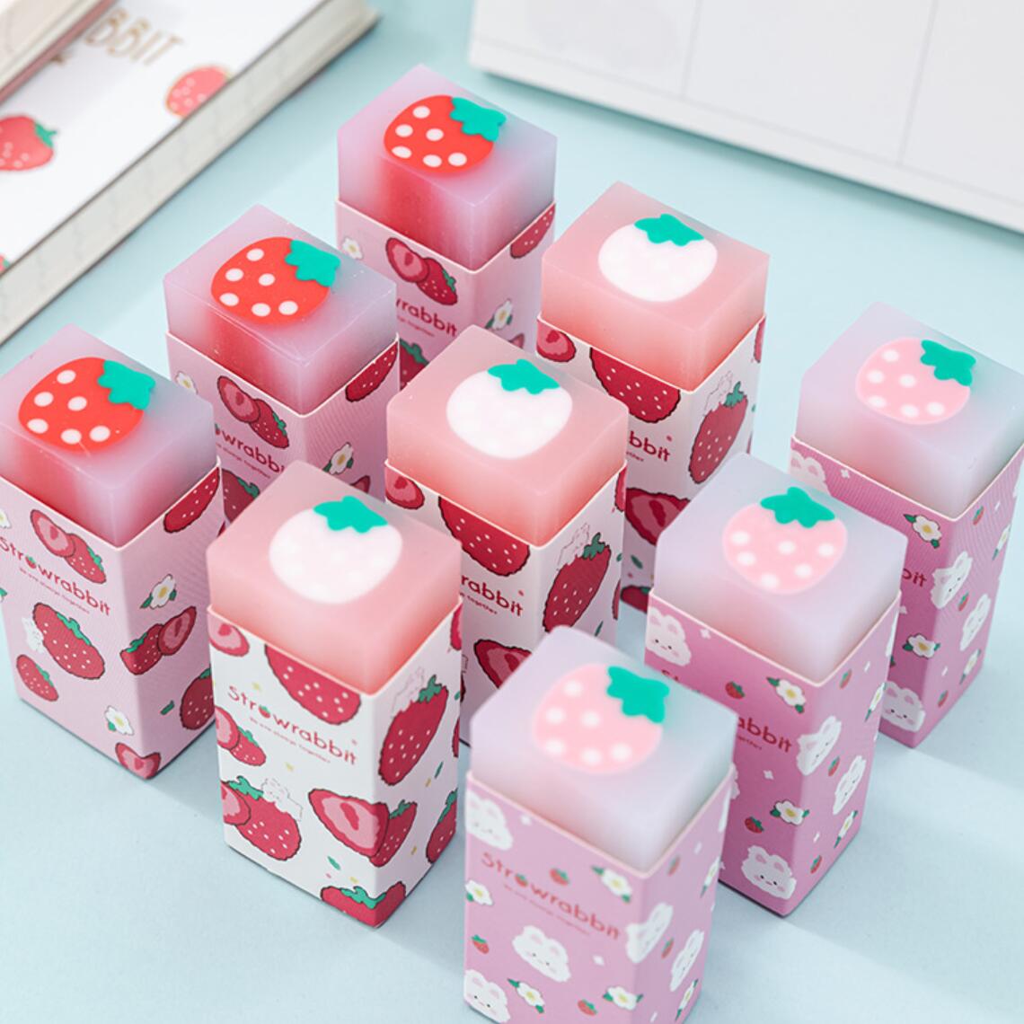 Strawberry Erasers
