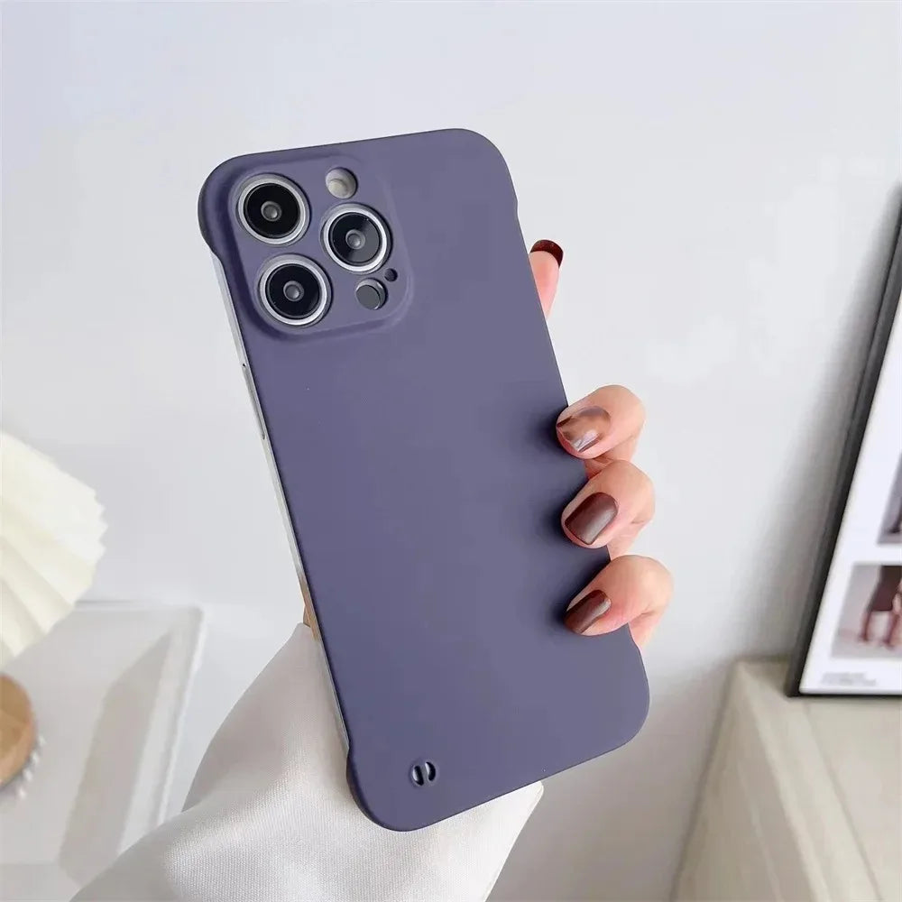 Ultra Thin Minimalist Borderless Phone Case For iPhone 18 17 Air 16 E 15 14 Pro Max Plus Frameless Skin Friendly Hard Back Cover