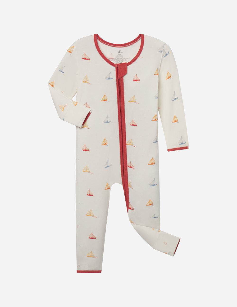 Sailboat Bamboo Convertible Footed Onesie