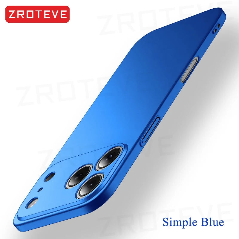 For iPhone 18 17 16 Pro Max 17e 16e 15 14 Plus 13 Mini Case ZROTEVE Ultra Slim Matte Hard PC Cover For IPhone17 Air Phone Case