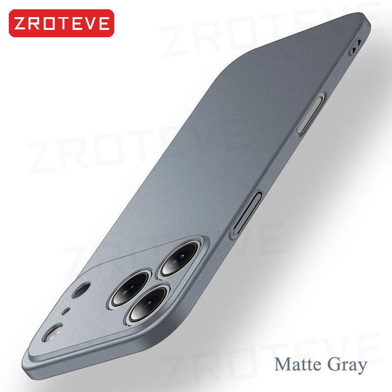 For iPhone 18 17 16 Pro Max 17e 16e 15 14 Plus 13 Mini Case ZROTEVE Ultra Slim Matte Hard PC Cover For IPhone17 Air Phone Case