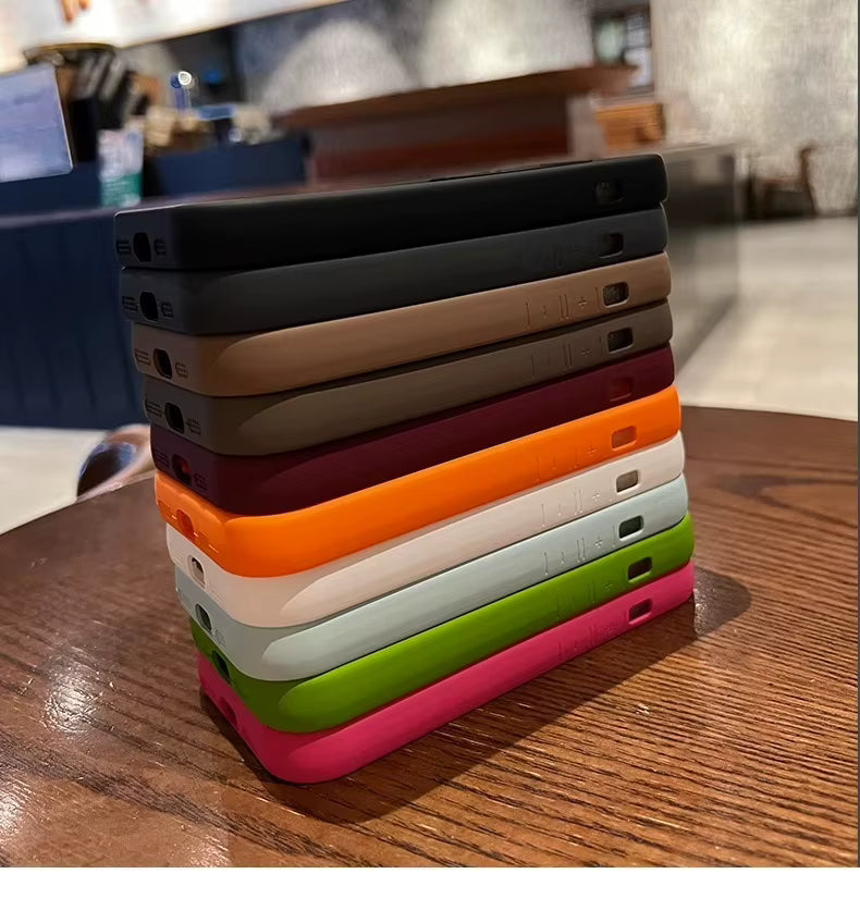 Cute Phone Case Phone for iPhone 16 15 14 13 12 11 Pro Max Soft Silicone Cover for iPhone X 14 15 Plus Case Camera Protection