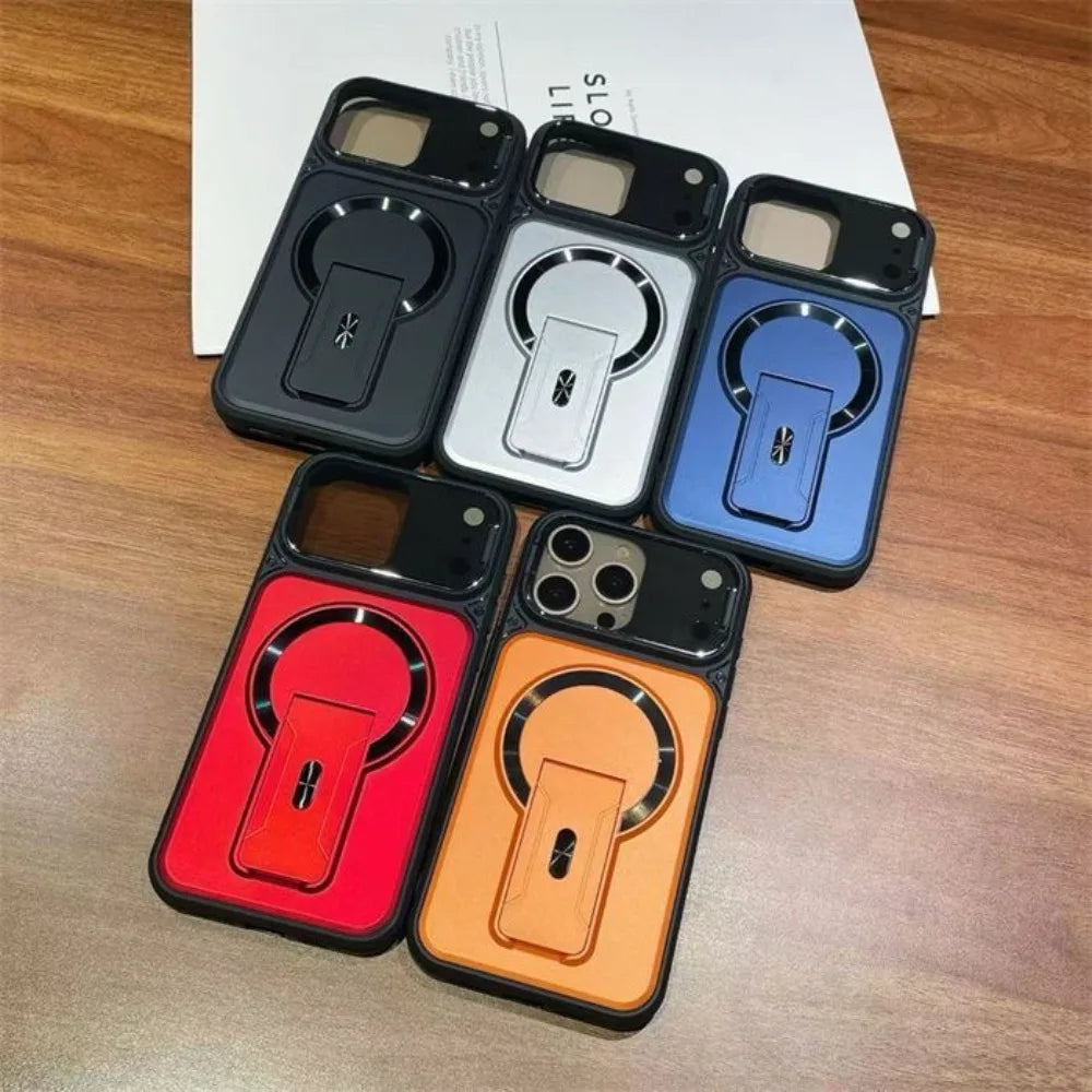 Multi-functional Invisible Dual Support Bracket Phone Case For iPhone 18 17 16 15 14 Plus 13 12 11 Pro Max Wireless Charge Cover