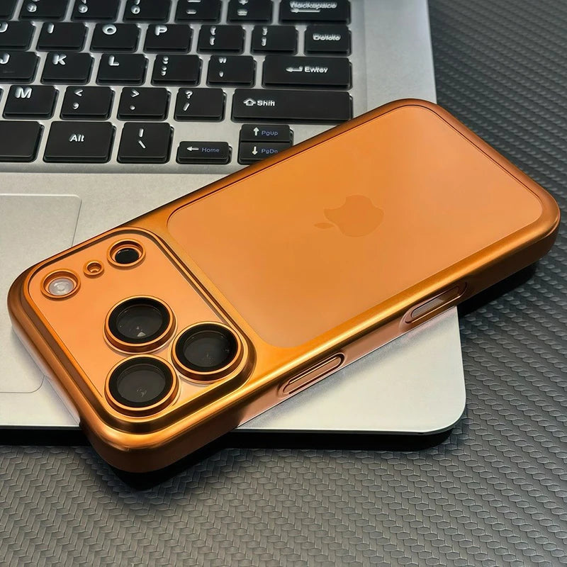 Luxury Plating Nano Matte Translucent Case For iPhone 18 17 16 Plus 15 14 13 Pro Max Air Lens Protection Matte BackPlate Cover