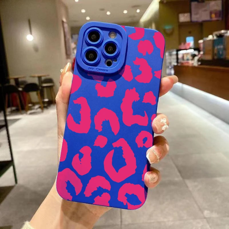 Leopard Design Camera Protective Phone Case for iPhone 16 Cases iPhone 18 17 Air 15 14 13 12 11 Pro Max 16 XR X 7 8 Plus Cover