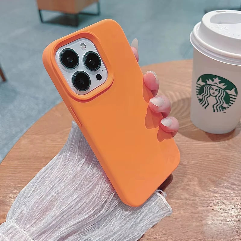Liquid Silicone Rubber phone case for iphone 17 16 15 14 plus 13 12 11 pro max cover Luxury funda Cute Colors cases carcasa