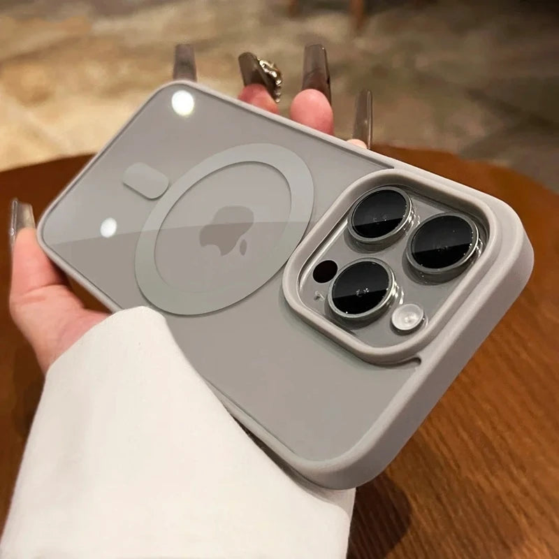 Luxury Magnetic Wireless Charge For Magsafe Case for iPhone 16 15 14 Plus 13 12 11 Pro Max Mini Soft Bumper Transparent Cover