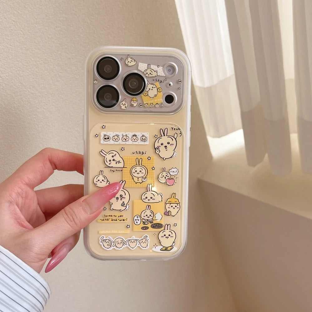 Cute Cartoon Janpan Anime Chiikawa Hachiware Usagi Phone Case For iPhone 17 16 15 14 13 Pro Max Cases Shockproof Hard Cover