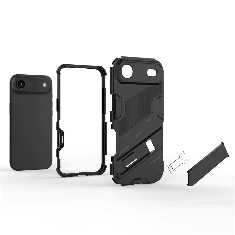 Shockproof Phone Case For iPhone 17 Air Phone Holder Armor PC Full Cover Back Case iPhone17 Pro Max Cover For iPhone 17 Air Case