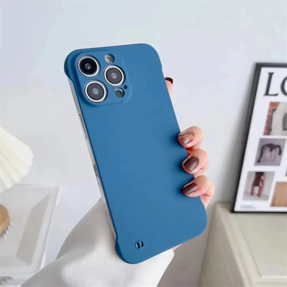 Ultra Thin Minimalist Borderless Phone Case For iPhone 18 17 Air 16 E 15 14 Pro Max Plus Frameless Skin Friendly Hard Back Cover