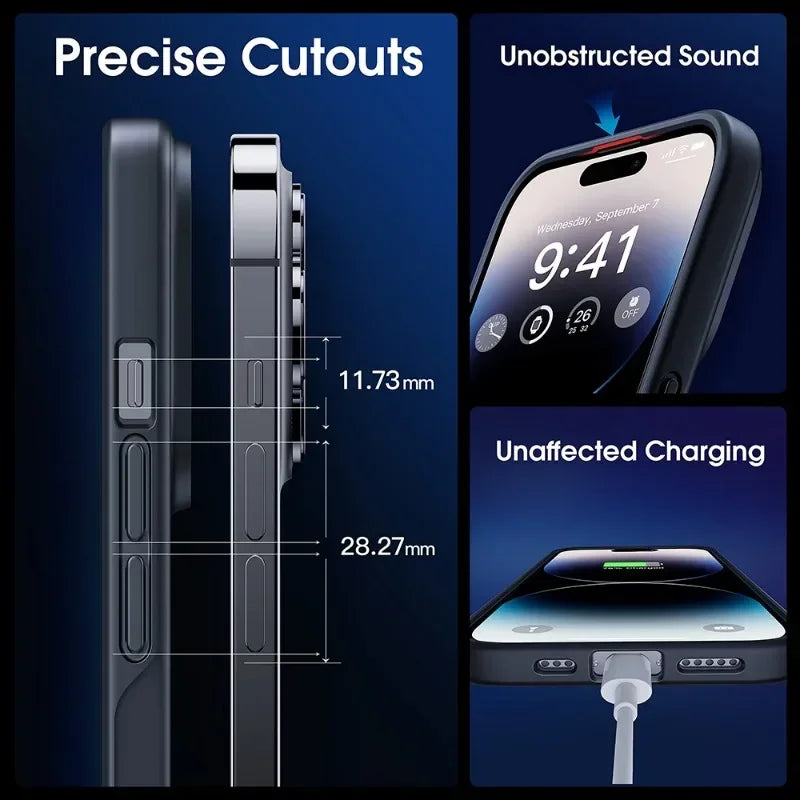 Matte Translucent Frosted Case For IPhone 18 16 15 14 13 11 12 17 Pro Max Plus Magnetic Case For Magsafe Wireless Charging Cover