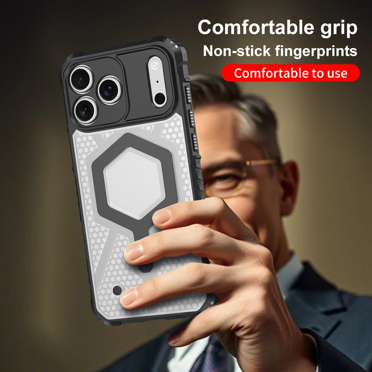 New Heavy Duty Anti-Slip Transparent Armor Magnetic Phone Case For iPhone 17 16 15 14 13Pro Max 11 Support Wireless Charge