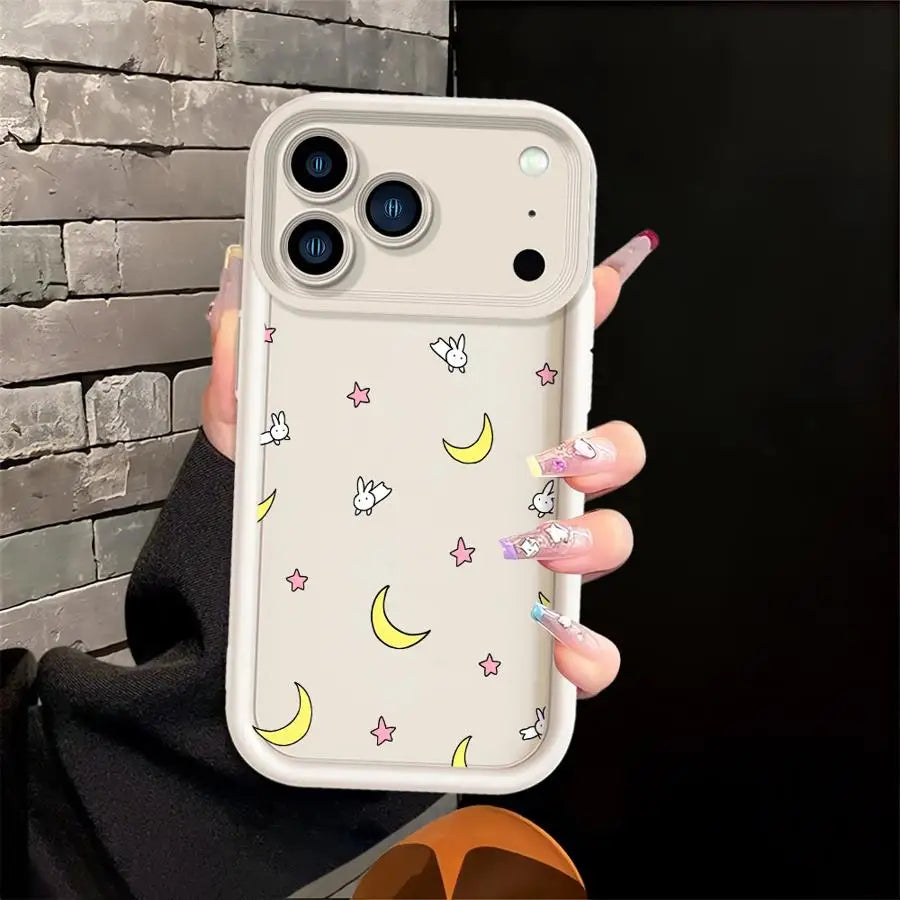 Phone Case for iPhone 15 16 14 Plus 16e XS Max XR 13 12 11 Pro Max 17 Air Soft Shell Sailor Moon Cartoon