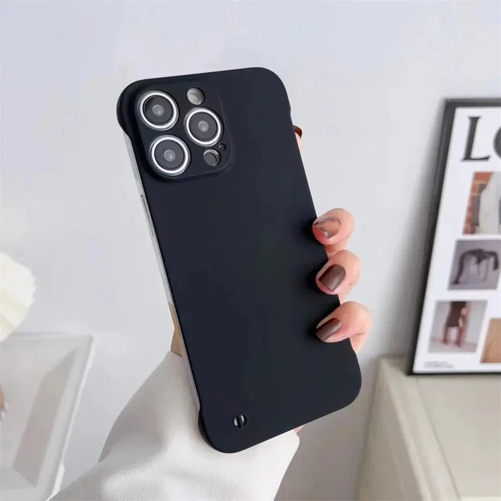 Ultra Thin Minimalist Borderless Phone Case For iPhone 18 17 Air 16 E 15 14 Pro Max Plus Frameless Skin Friendly Hard Back Cover