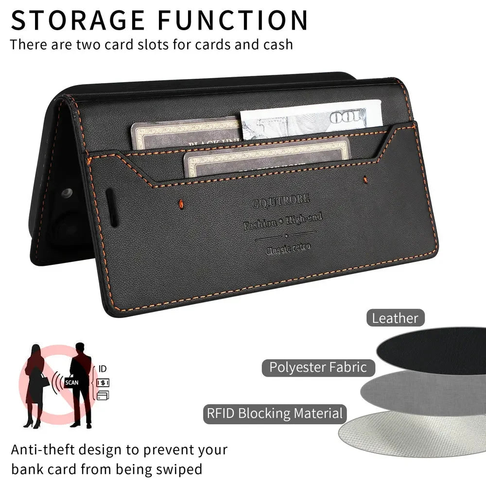 Luxury Case for Redmi Note 17 15 14 13 12 Pro Plus 5G 4G Flip Cover Magnet Wallet RFID Phone Book Funda Xiaomi Redmi Note 10 11S