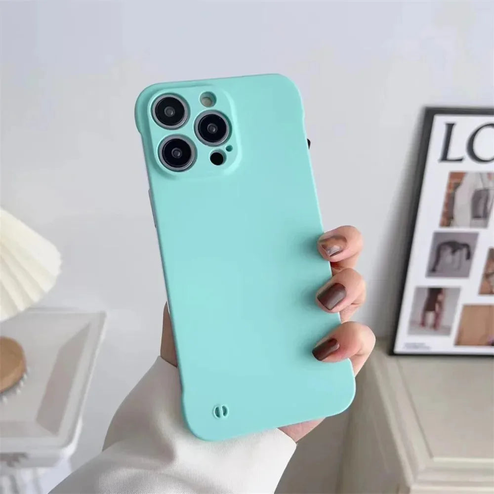 Ultra Thin Minimalist Borderless Phone Case For iPhone 18 17 Air 16 E 15 14 Pro Max Plus Frameless Skin Friendly Hard Back Cover