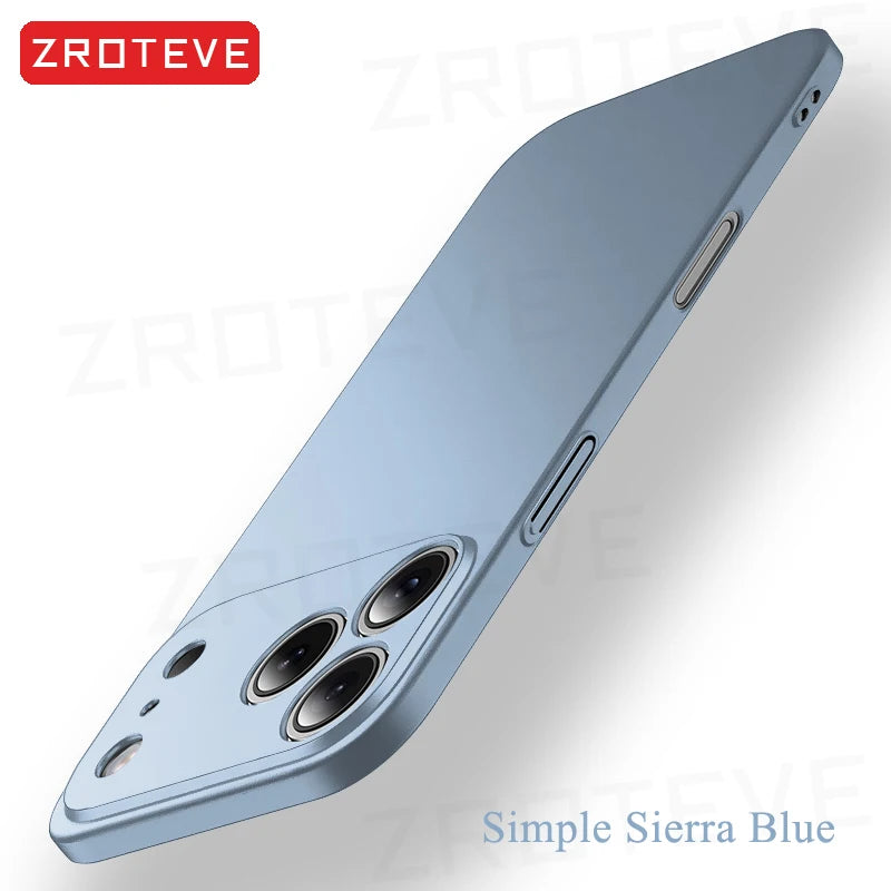 For iPhone 18 17 16 Pro Max 17e 16e 15 14 Plus 13 Mini Case ZROTEVE Ultra Slim Matte Hard PC Cover For IPhone17 Air Phone Case