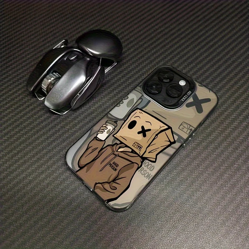 Premium carton Man case graphic phone case for iPhone 16 15 14 13 12 11 x XR Xs SE2 SE 8 7 plus pro Max pc Back Cove