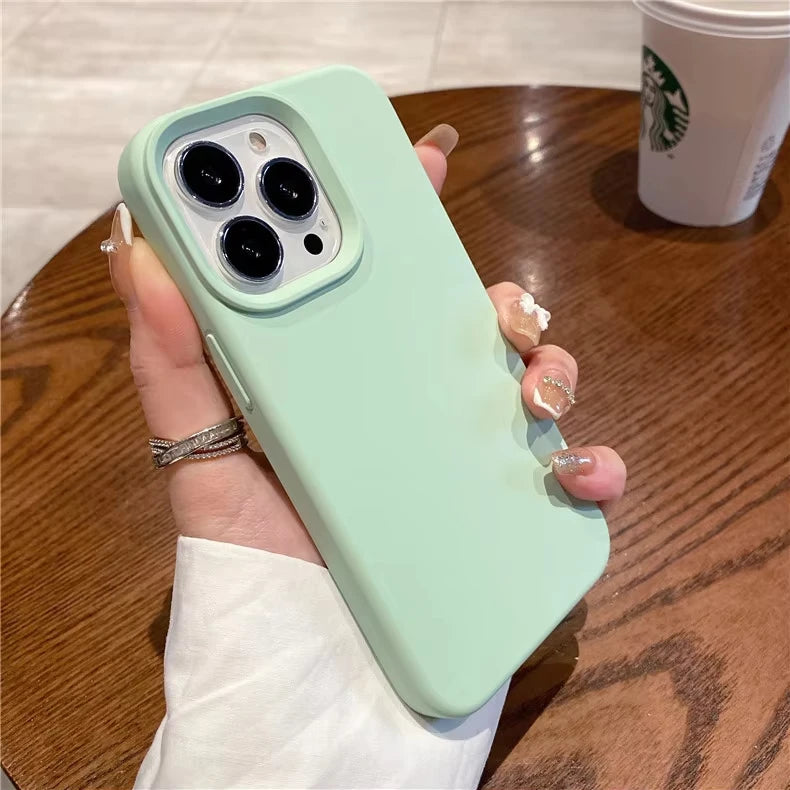 Liquid Silicone Rubber phone case for iphone 17 16 15 14 plus 13 12 11 pro max cover Luxury funda Cute Colors cases carcasa