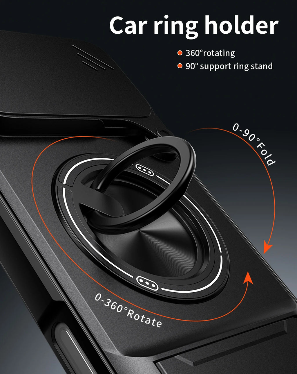 For iPhone 17 Pro Max 16 Pro Max 15 14 13 Slide Camera Case Protection Upright Kickstand Shockproof Back Magnetic Phone Covers