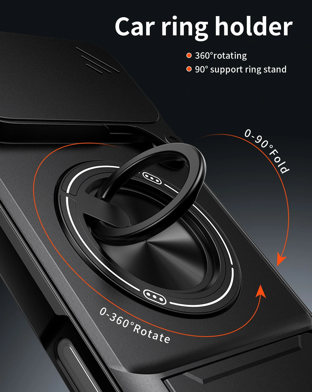 For iPhone 17 Pro Max 16 Pro Max 15 14 13 Slide Camera Case Protection Upright Kickstand Shockproof Back Magnetic Phone Covers