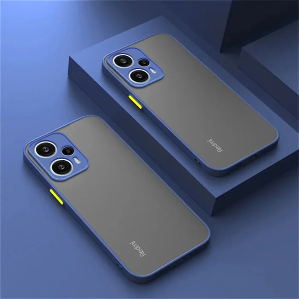Matte Armor Case for Xiaomi Redmi Note 12 Turbo 13 11 10 Pro Plus  4G 5G Shockproof Bumper Phone Cover on Redmi 12 12C Cover