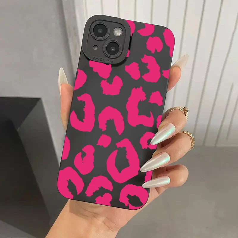 Leopard Design Camera Protective Phone Case for iPhone 16 Cases iPhone 18 17 Air 15 14 13 12 11 Pro Max 16 XR X 7 8 Plus Cover