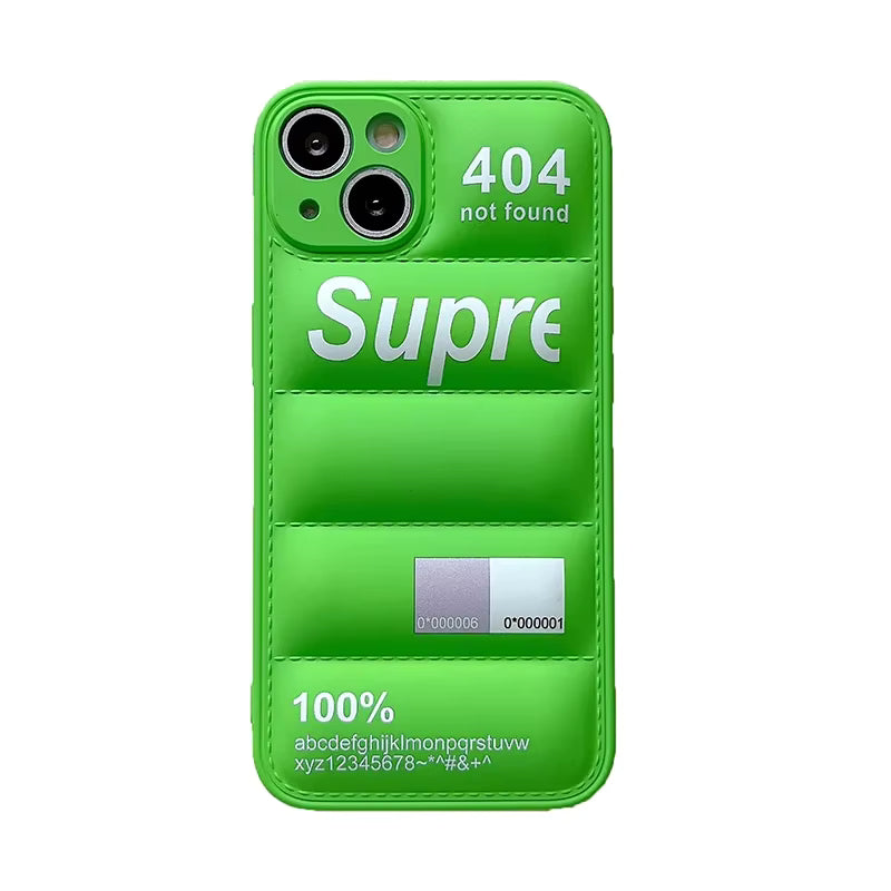 Fashion Down Jacket Puffer Case for iPhone 18 17 Pro Max 16 15 14 Plus 13 12 11 Original Lovely Silicone i Phone Cover Etui