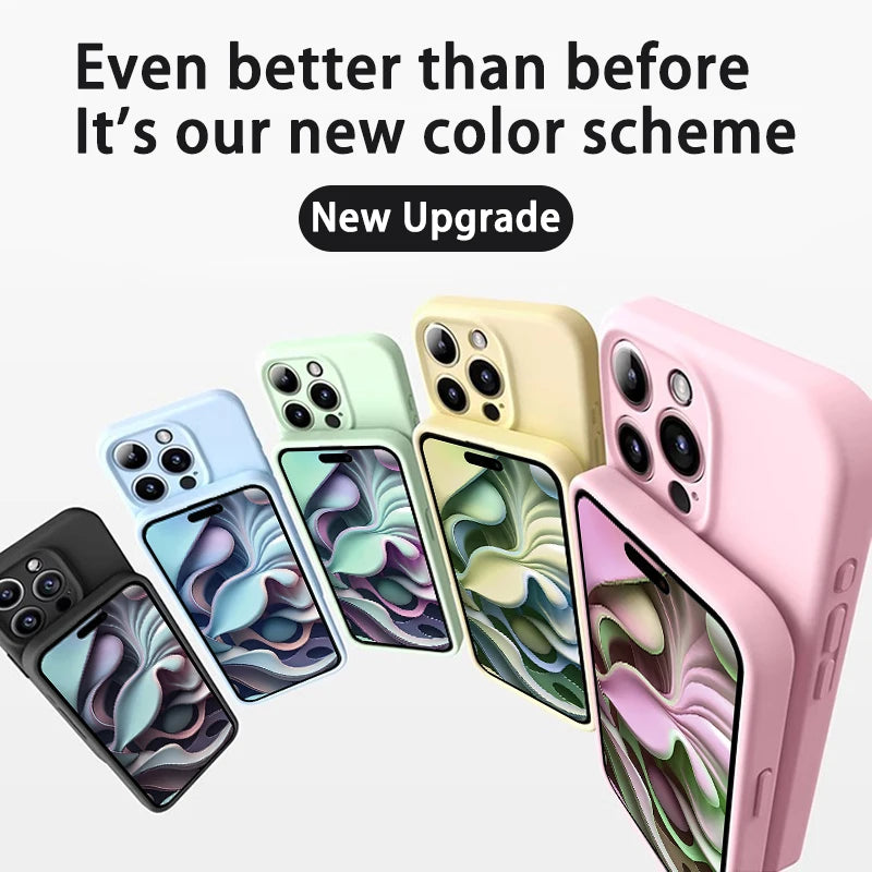 High-Quality Simple Fashion Solid Color Case For iPhone 18 17 16 15 14 13 12 11 Pro Max Plus 17 Air Frosted Shockproof Soft Case