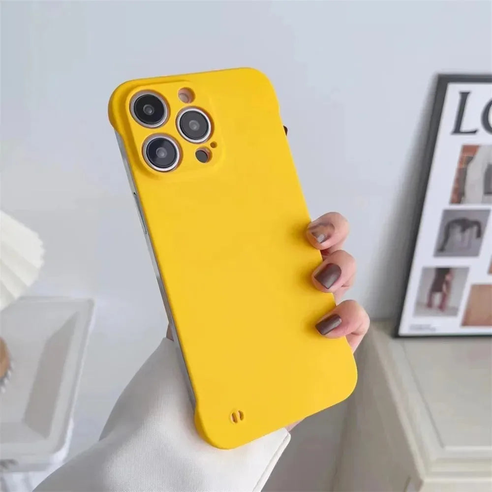 Ultra Thin Minimalist Borderless Phone Case For iPhone 18 17 Air 16 E 15 14 Pro Max Plus Frameless Skin Friendly Hard Back Cover