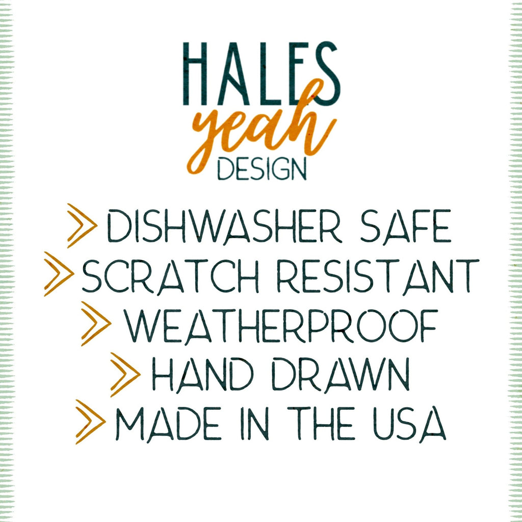 Hales Yeah Design Oh Happy Day Sticker ~3" at Longest Edge
