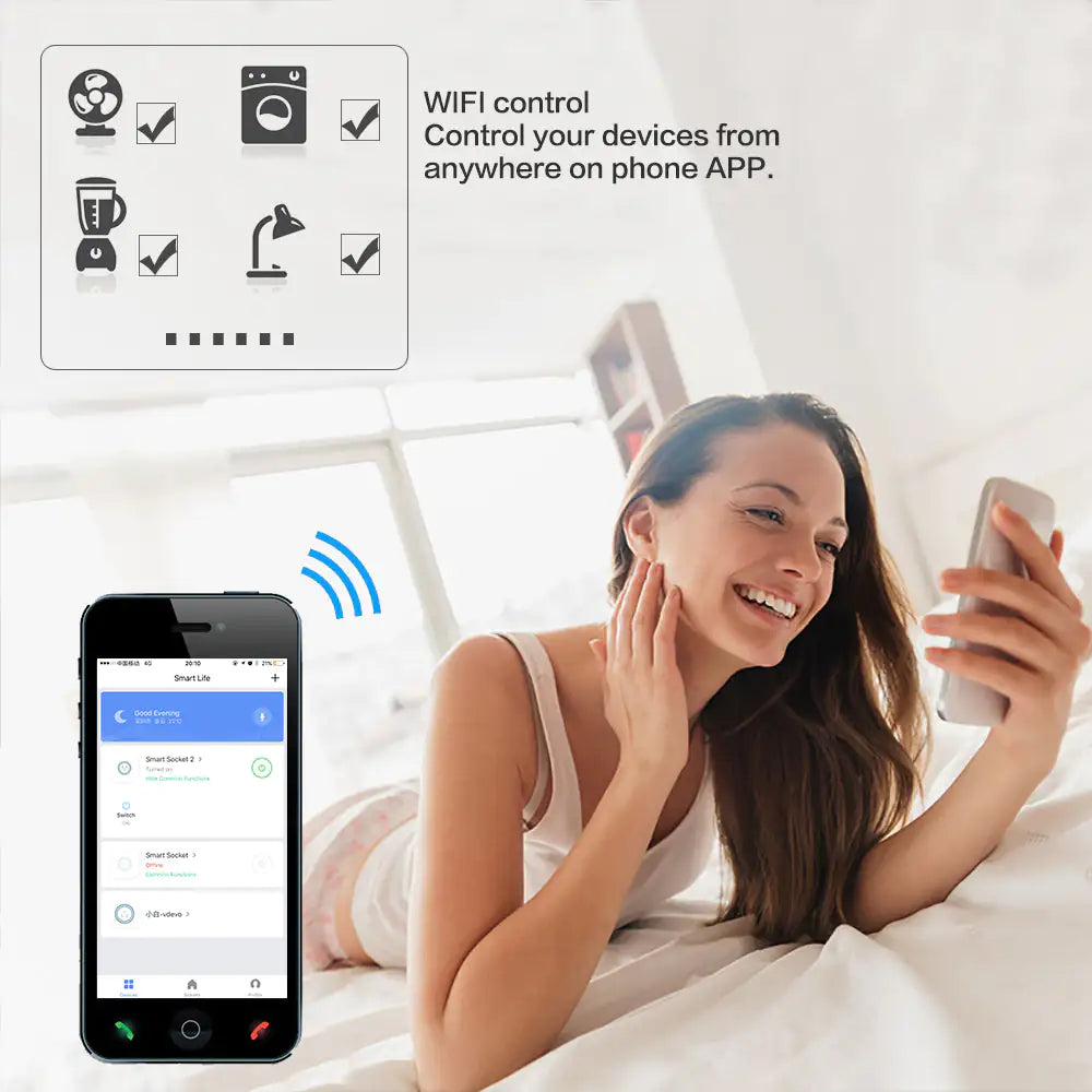 Smart Home Outlet Control By Google Home Assistant Amazon Alexa 2