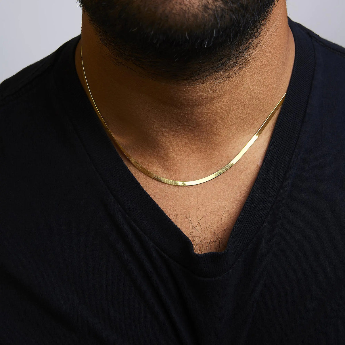 14K Gold 2.8mm Herringbone Chain