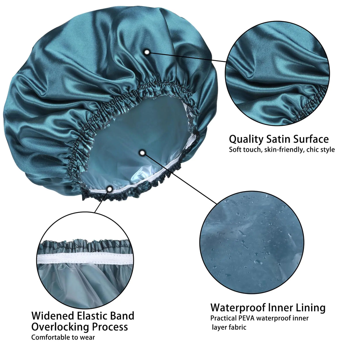 Reusable Double Waterproof Shower Cap