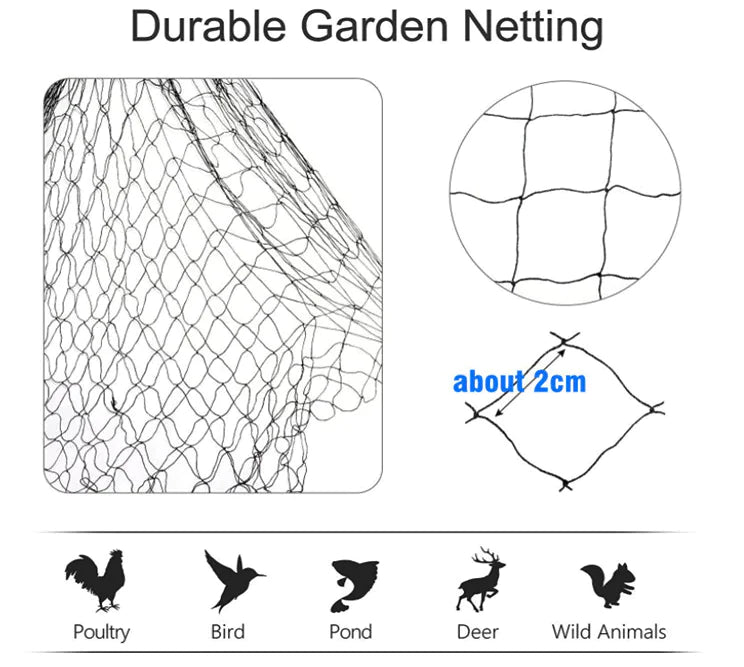 33FT Anti Bird Netting Pond Net Protection Tree Crops Plants