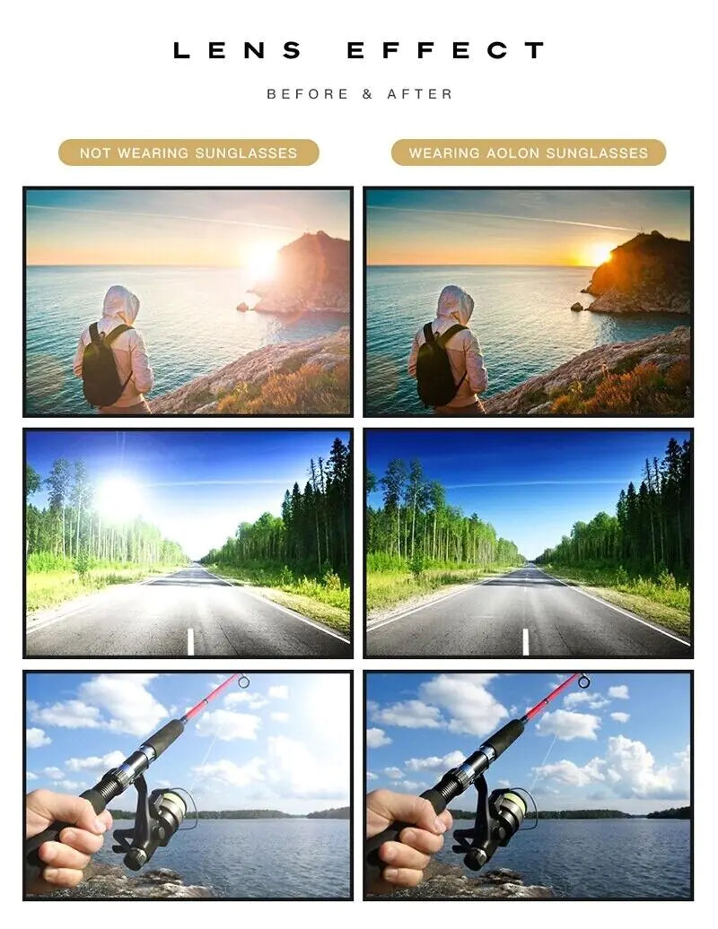 Mens Polarized Pilot Sunglasses Outdoor Driving UV400 Sun Glasses