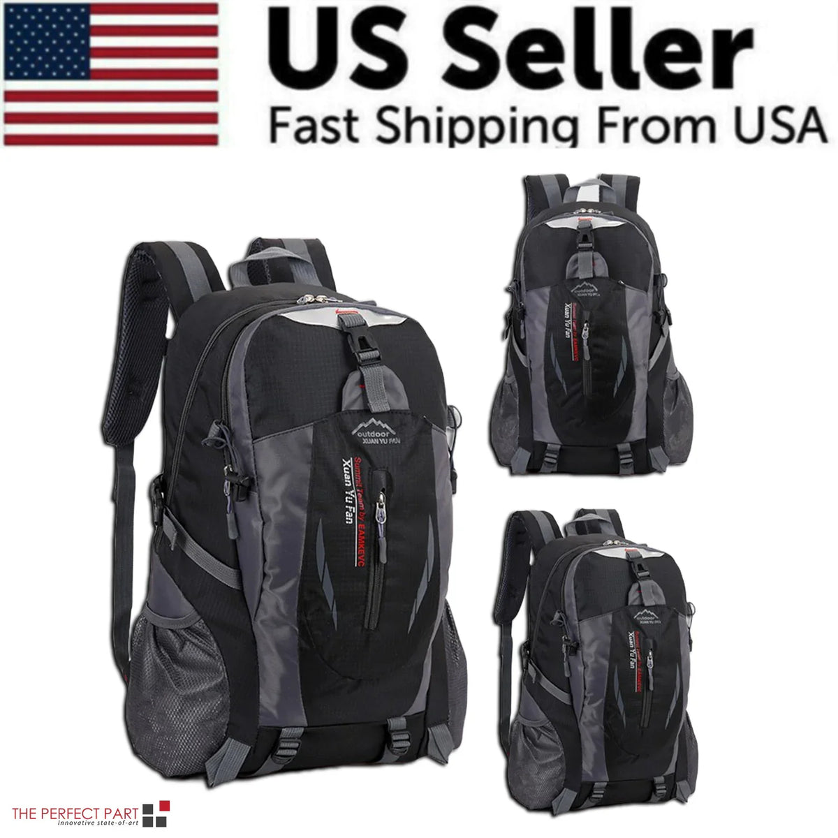 40L Men Travel Backpack Rucksack Camping Laptop Hiking School