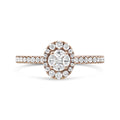 18K Rose Gold Diamond Engagement Ring