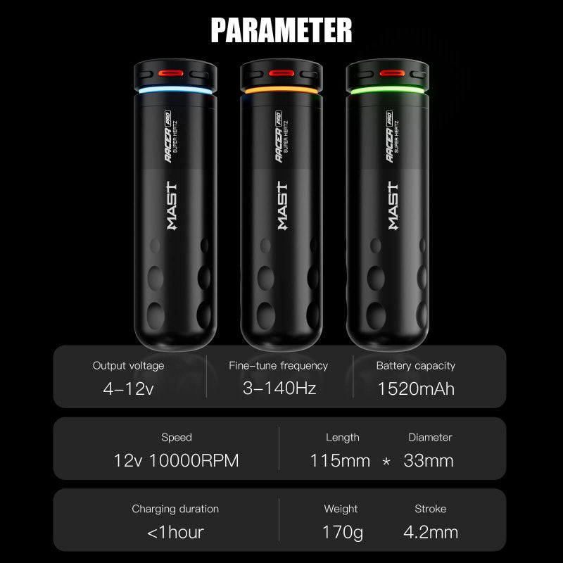 Dragonhawk Wireless Tattoo Pen Machine 4.2Mm Strokes Length |