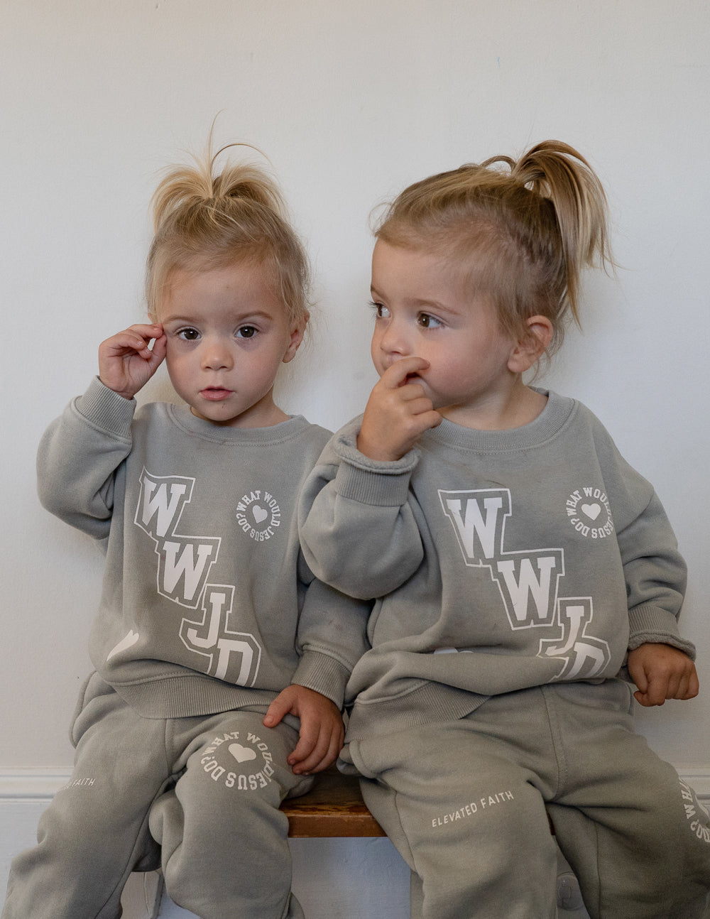 WWJD Varsity Kids Crewneck